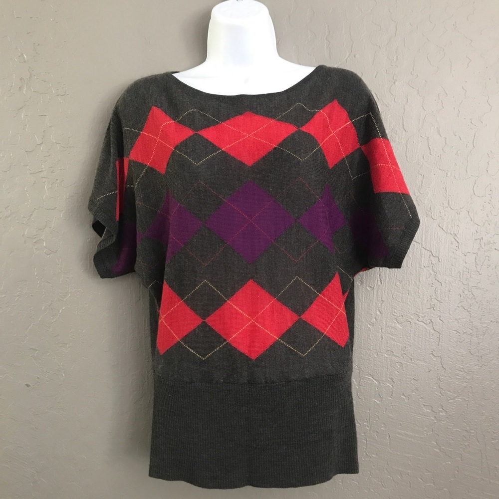 Limited Dolman Argyle Sweater